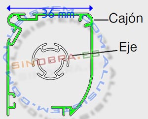 Repuesto de mosquitera compatible con el cajon de 36 mm