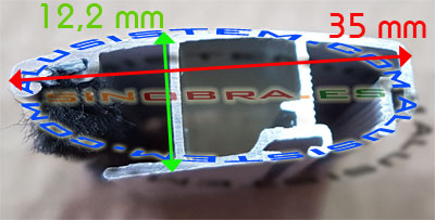 Esquinas validas para este marco Tubo de mosquitera corredera perfil de 35 mm